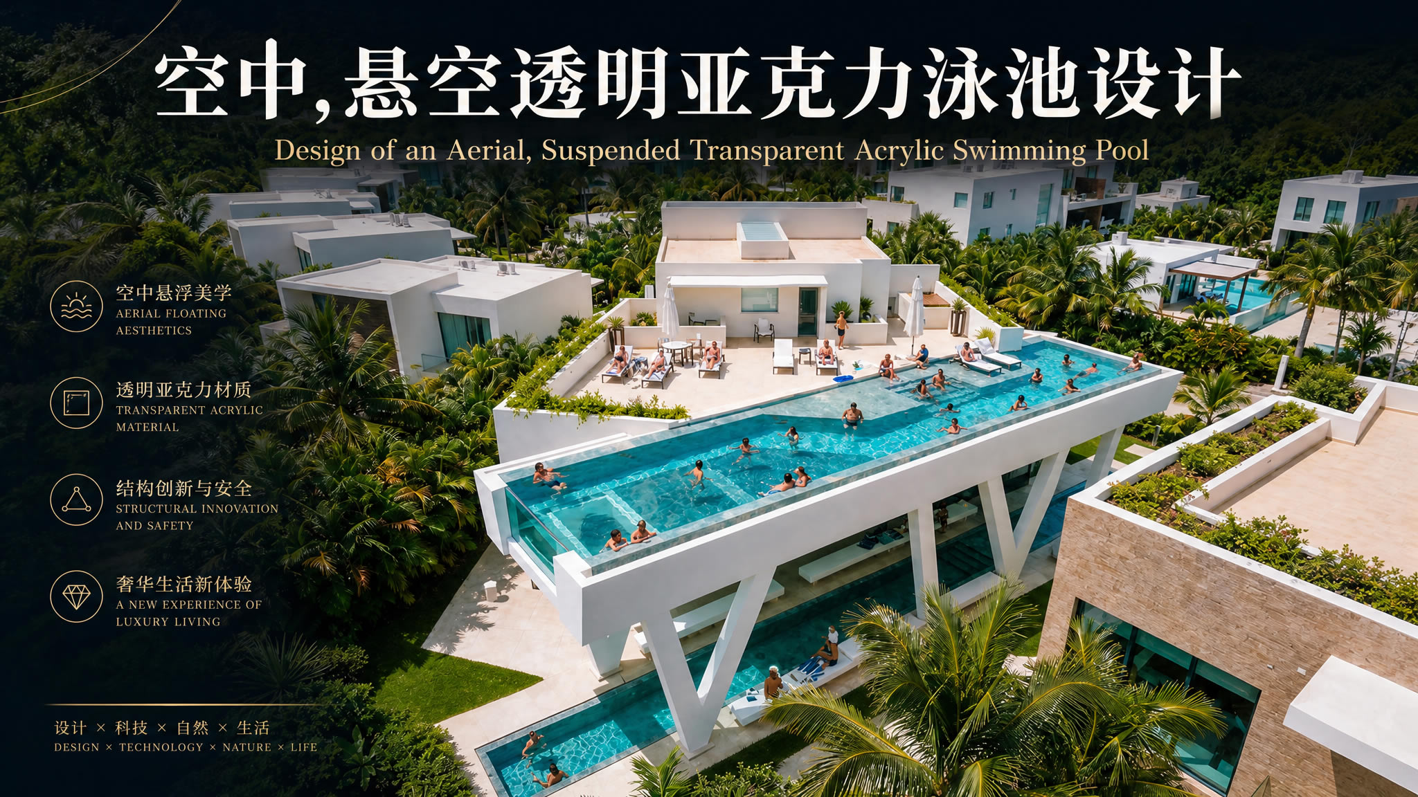 空中、悬空泳池设计